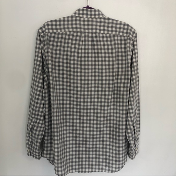 J.CREW Classic Men’s Grey/White Plaid Long Sleeve Casual Button Down Shirt Sz M - Picture 6 of 13